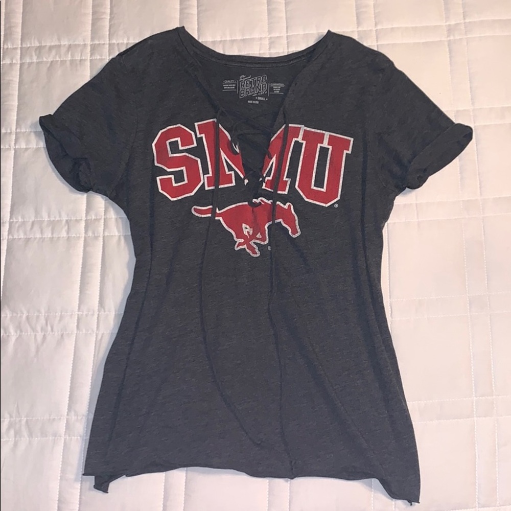 SMU lace up T-shirt